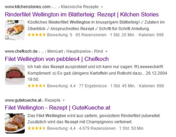 Rich snippets Rezepte Rich snippets Rezepte