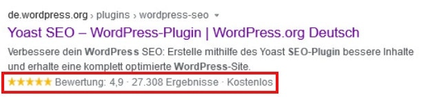 SERP Features Rezensionen SERP Features Rezensionen